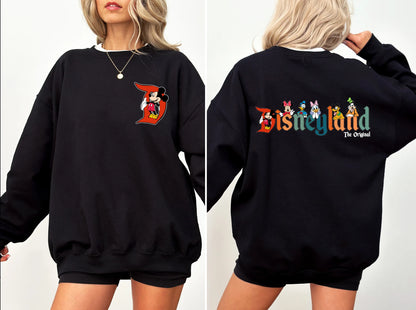 Disneyland Original Sweatshirt, Mickey and Friends Sweatshirt, Mickey Disneyland Sweatshirt, Disneyland Sweatshirt,